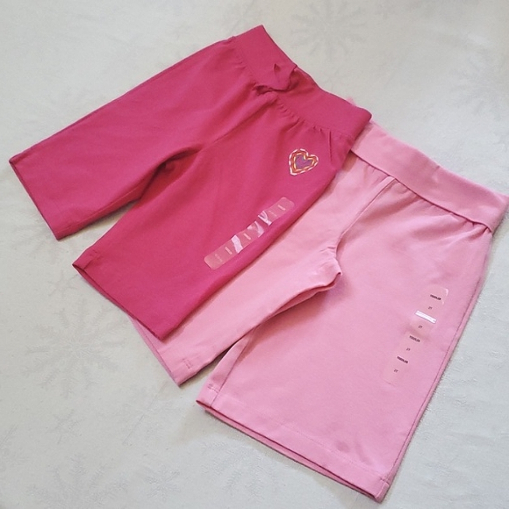 NWT New Baby Gap (2) Pair Wide Leg Bottoms Pink 18-24 Months & Light Pink 2T